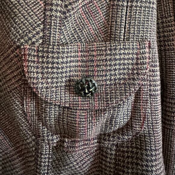 Y2K Vintage Dorothee SCHUMACHER  | Glen Plaid Blazer Dark Academia Riding Large - Picture 3 of 8